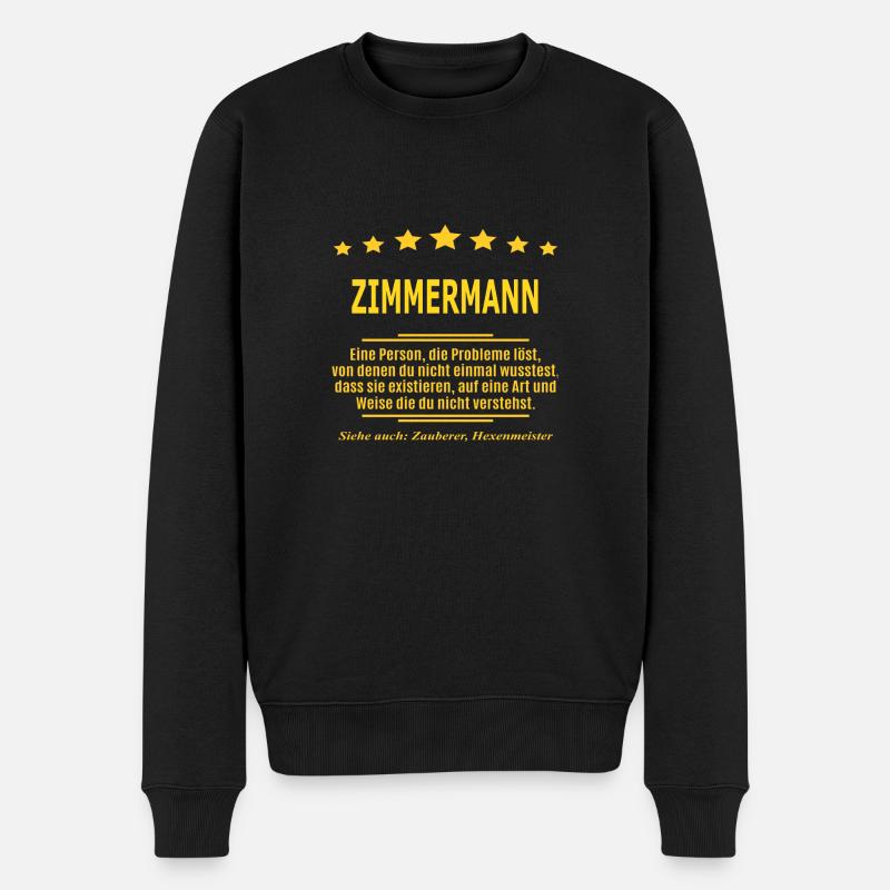 ZIMMERMANN - Männer Premium Bio Pullover - Schwarz