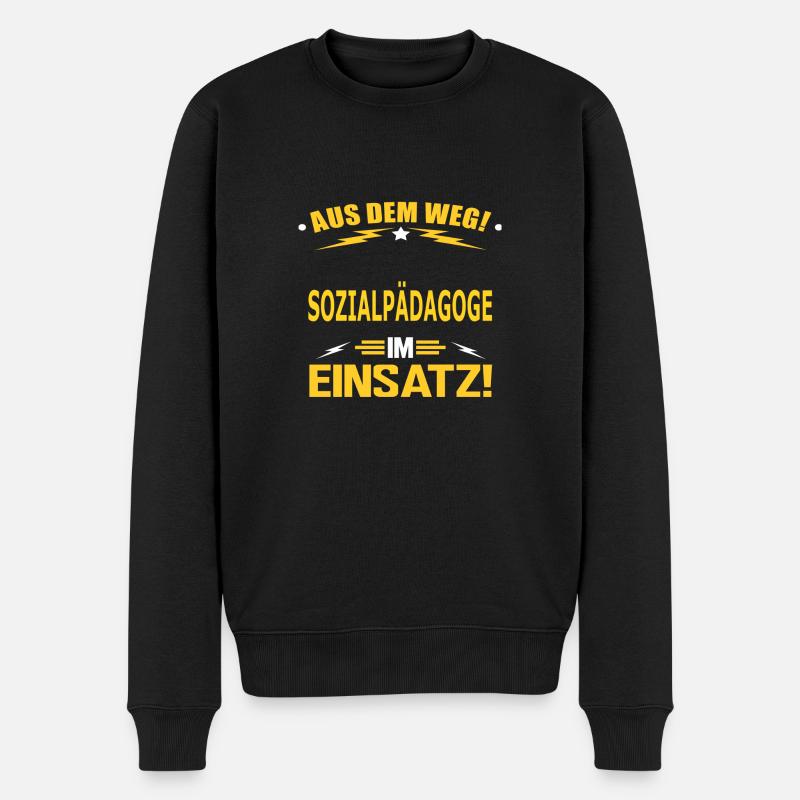 SOZIALPÄDAGOGE - Männer Premium Bio Pullover - Schwarz