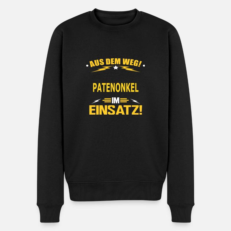 PATENONKEL - Männer Premium Bio Pullover - Schwarz