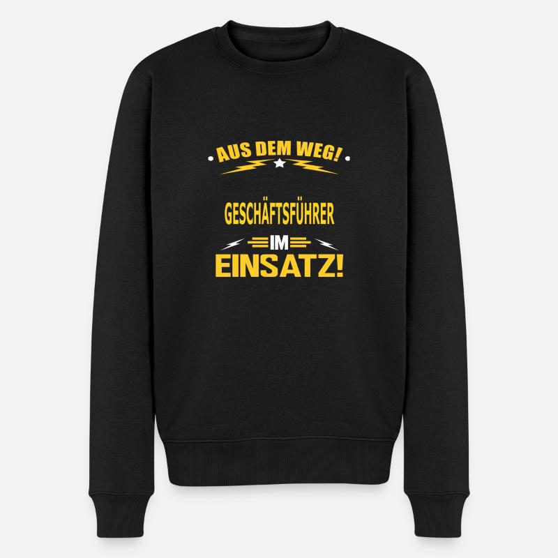 GESCHÄFTSFÜHRER - Männer Premium Bio Pullover - Schwarz