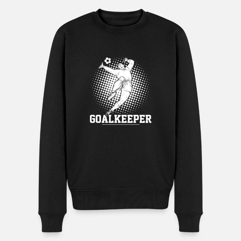 Torwart - Männer Premium Bio Pullover - Schwarz