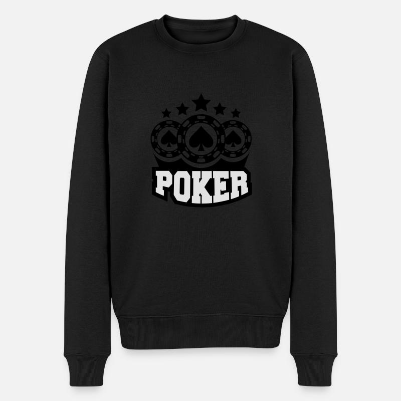 poker_player - Männer Premium Bio Pullover - Schwarz