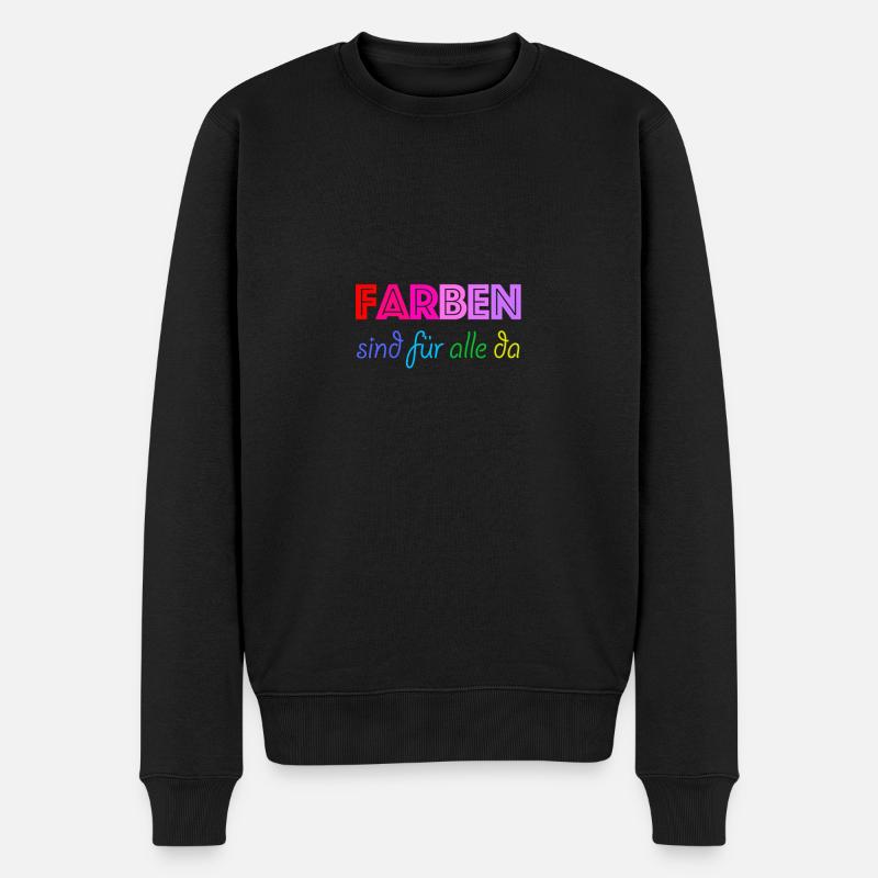 Farben sind für alle da - Männer Premium Bio Pullover - Schwarz