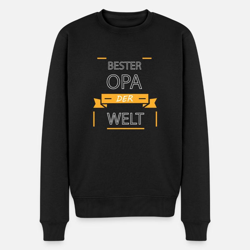 Bester Opa - Männer Premium Bio Pullover - Schwarz