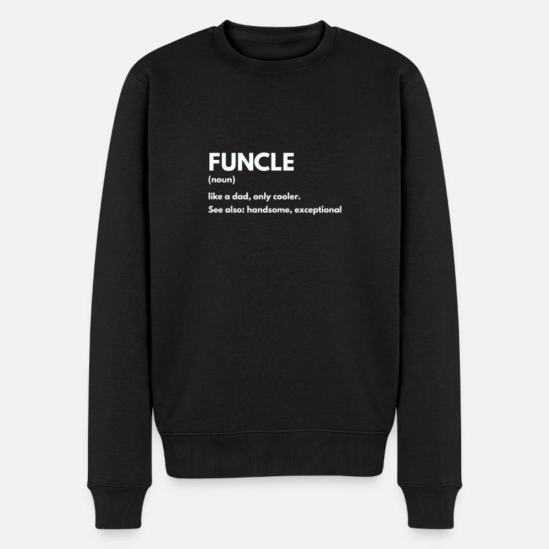 Funcle - Männer Premium Bio Pullover - Schwarz