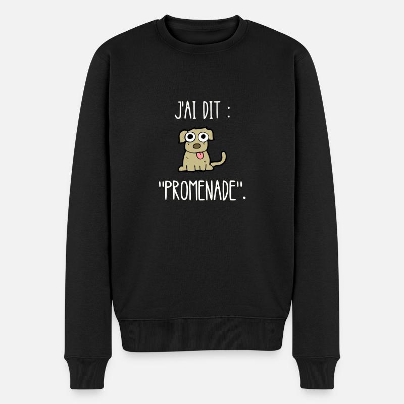 j'ai dit promenade - Pull Premium bio Homme - noir