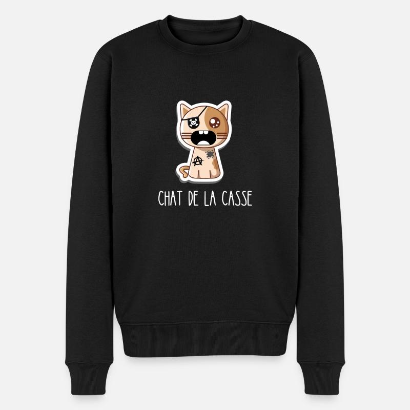 Chat de la casse - Pull Premium bio Homme - noir