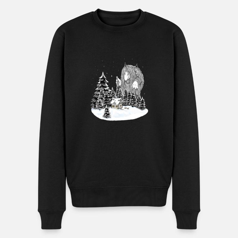 Anybody home - Männer Premium Bio Pullover - Schwarz