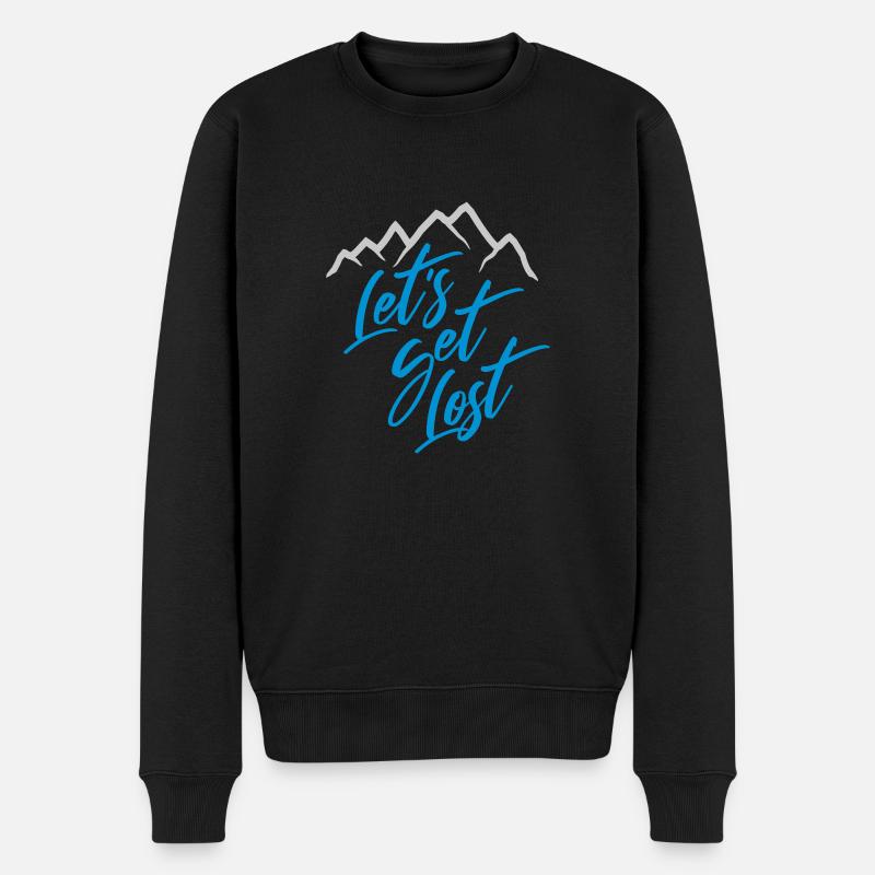 Lets Get Lost - Männer Premium Bio Pullover - Schwarz