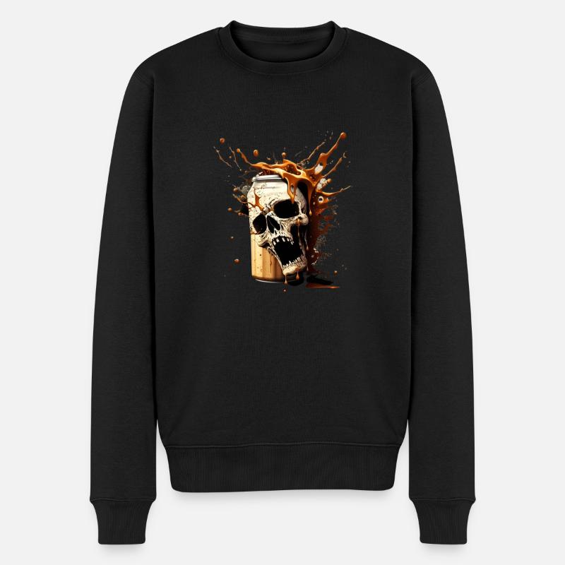 Explosion de bière Skull - Pull Premium bio Homme - noir