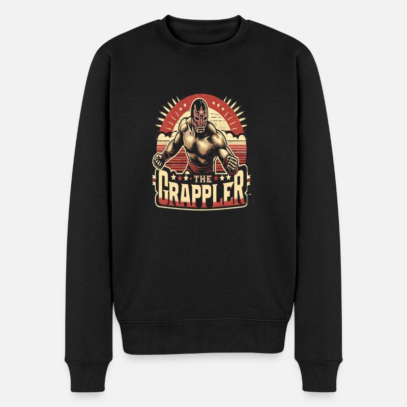 The Grappler - Männer Premium Bio Pullover - Schwarz