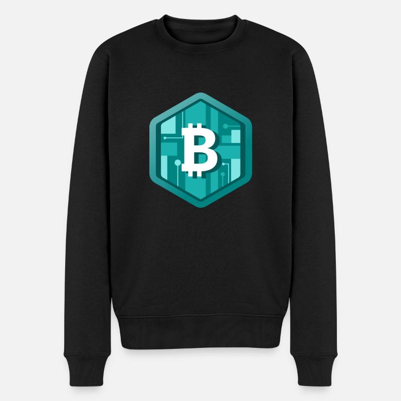 B Crypto Logo - Pull Premium bio Homme - noir