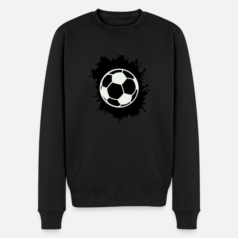 fußball klecks - Männer Premium Bio Pullover - Schwarz