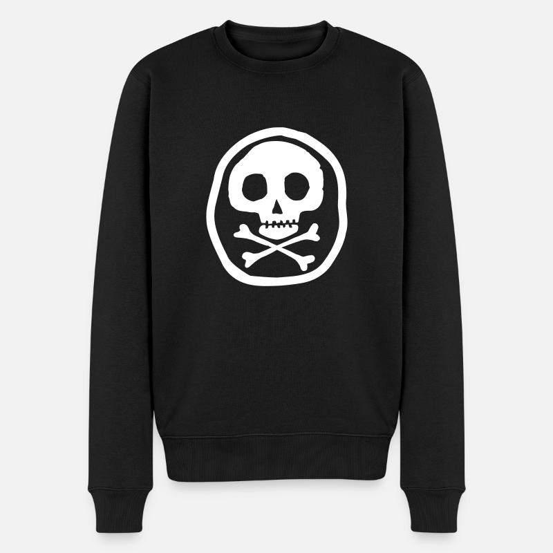 Crâne et os - Pull Premium bio Homme - noir