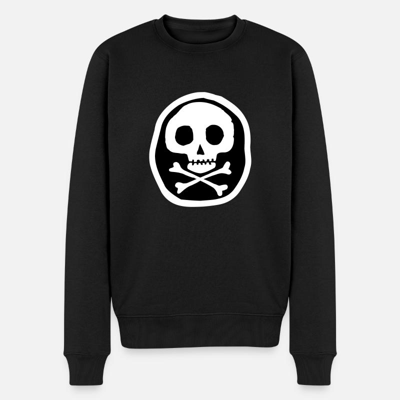 Crâne et os - Pull Premium bio Homme - noir