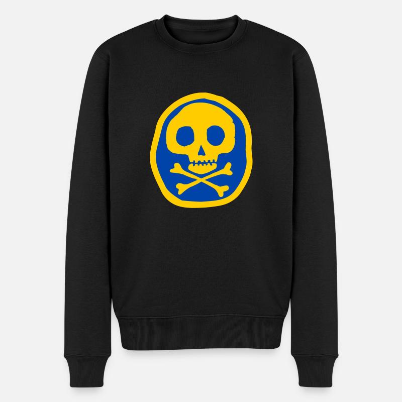 Schädel und Knochen - Männer Premium Bio Pullover - Schwarz