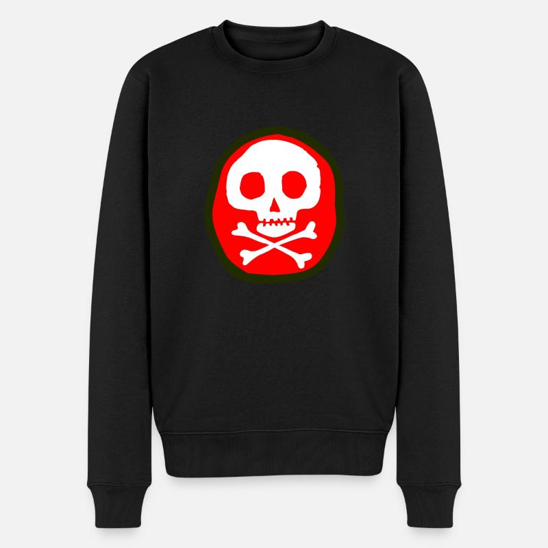 Schädel und Knochen - Männer Premium Bio Pullover - Schwarz