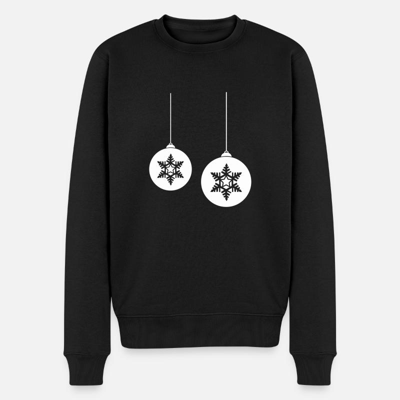 Weihnachtskugel stern 2 - Männer Premium Bio Pullover - Schwarz