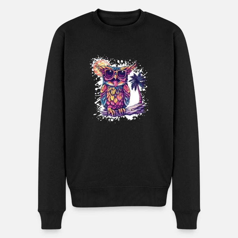 Vacances d’été Owl - Pull Premium bio Homme - noir