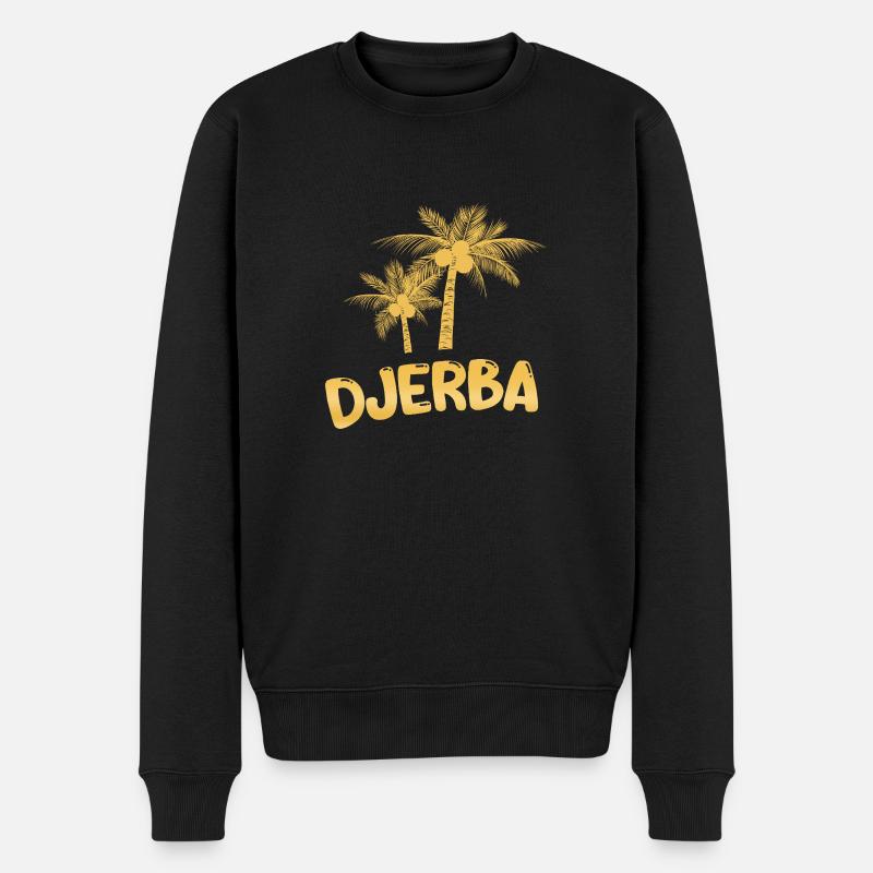 Djerba Djerba - Männer Premium Bio Pullover - Schwarz