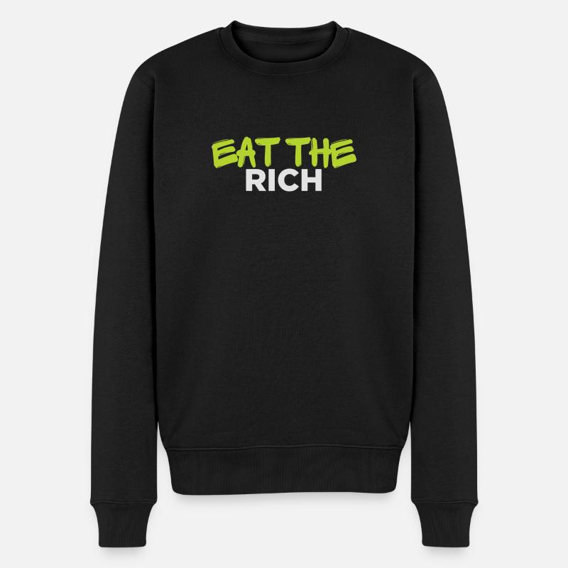 MANGEZ LES RICHES - Pull Premium bio Homme - noir
