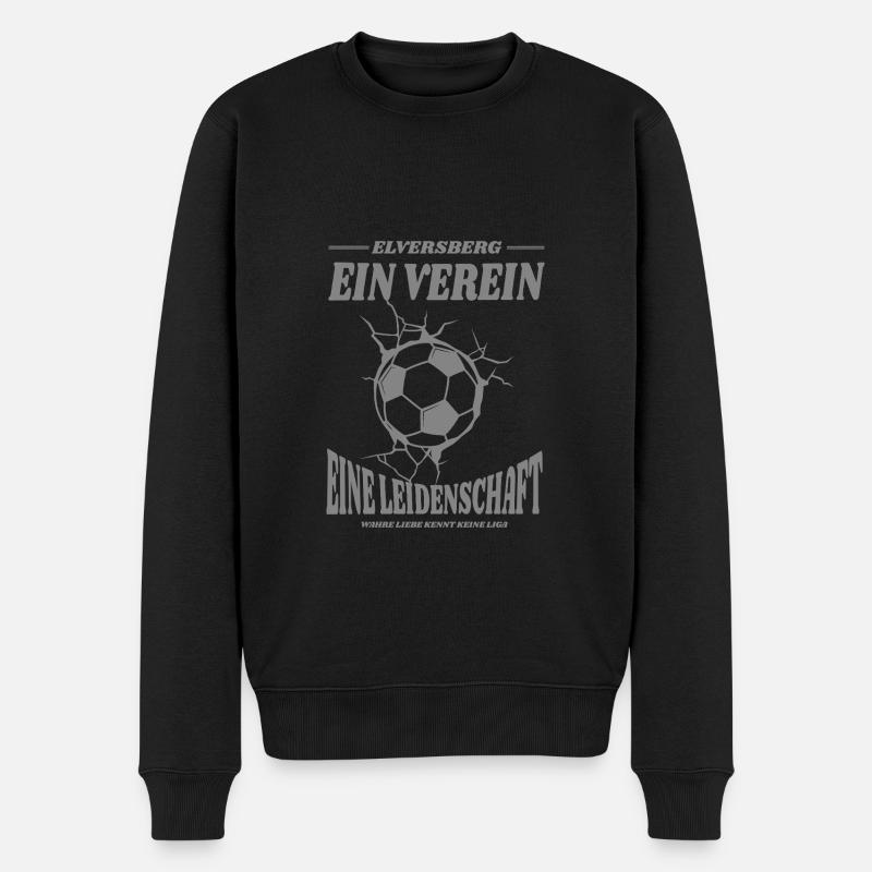 Elversberg Fußball Spruch Geschenk - Männer Premium Bio Pullover - Schwarz