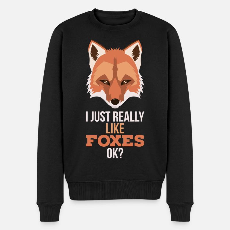 J’aime beaucoup les renards Ok Red Fox Saying - Pull Premium bio Homme - noir