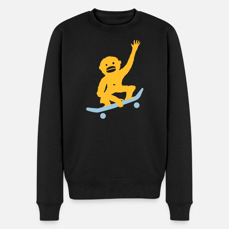 MONKEY BUSINESS - Männer Premium Bio Pullover - Schwarz