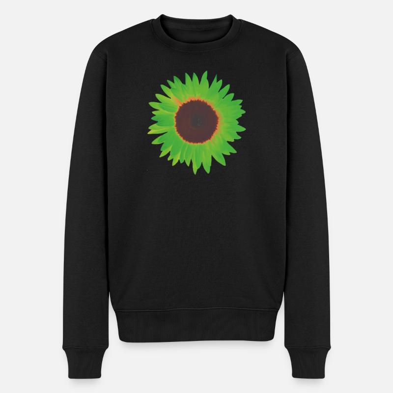 vert tournesol - Pull Premium bio Homme - noir