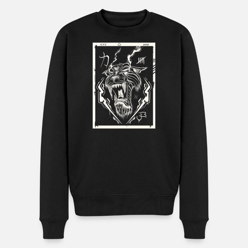 Blanc tigre - Pull Premium bio Homme - noir