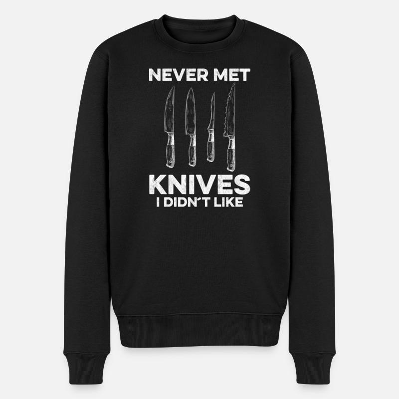 Knife Making Messermacher Design - Männer Premium Bio Pullover - Schwarz