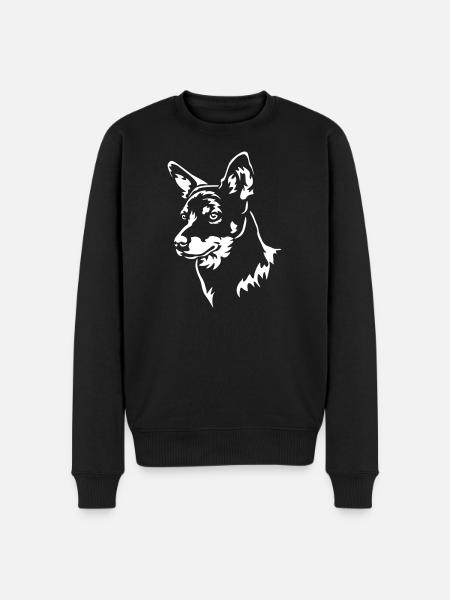 Lancashire Heeler Head "Black Edition" - Men's Premium Organic Jumper - black