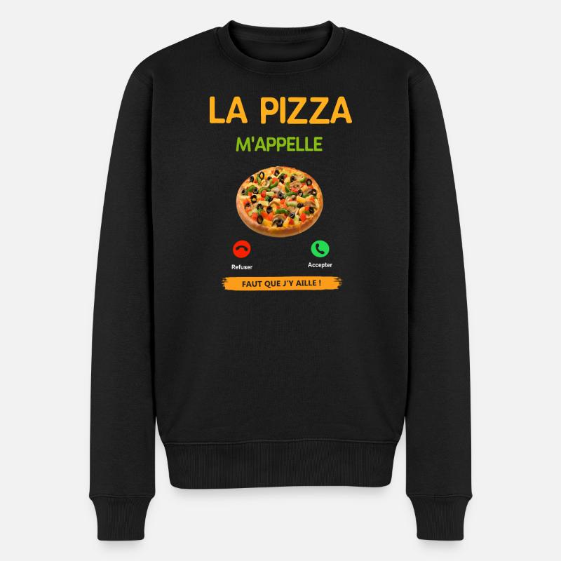 Pizza M'Appelle Design - Pull Premium bio Homme - noir