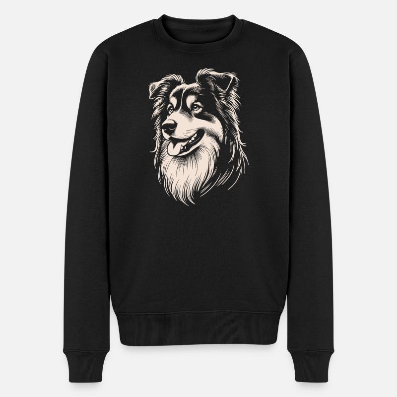 berger australien traits - Pull Premium bio Homme - noir
