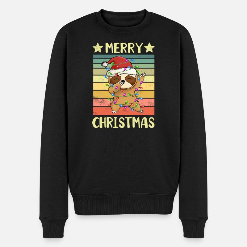 Joyeux Noël paresseux - Pull Premium bio Homme - noir