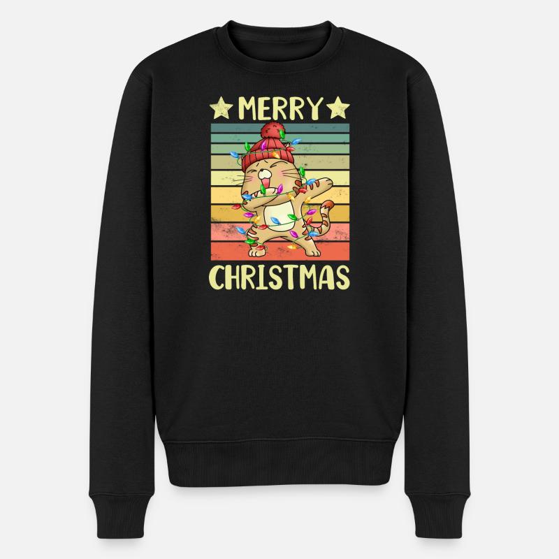 Joyeux Noël Chat - Pull Premium bio Homme - noir