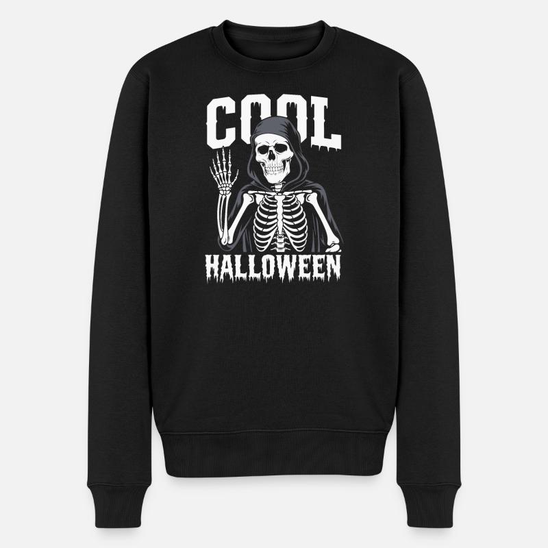 Squelette d’Halloween cool - Pull Premium bio Homme - noir
