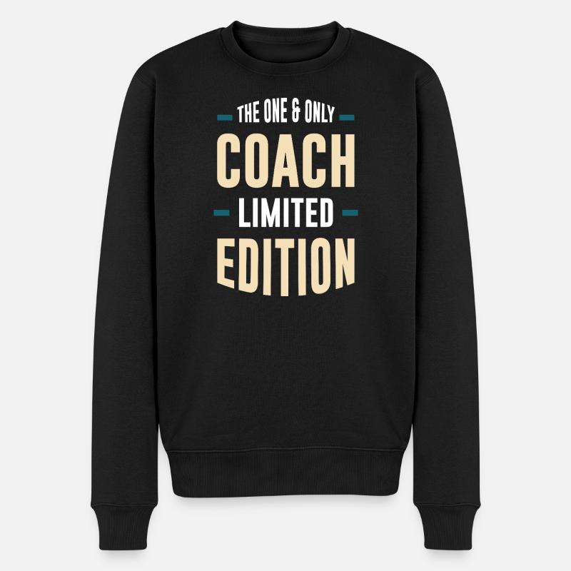 Limitierte Coach Edition - Männer Premium Bio Pullover - Schwarz