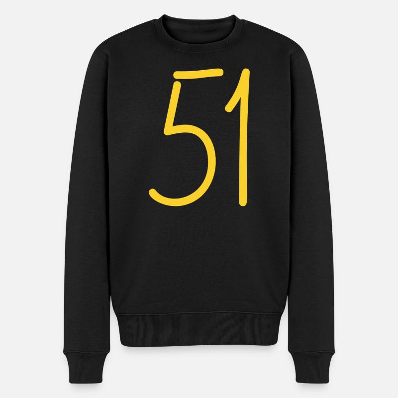 51 - Männer Premium Bio Pullover - Schwarz