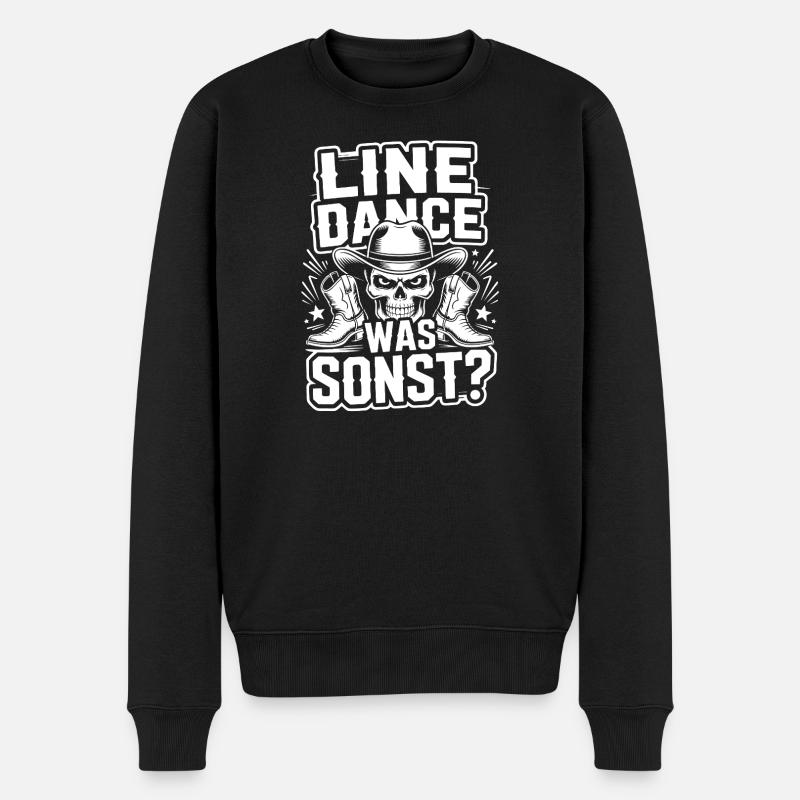 Line Dance What Else Skull - Men's Premium Organic Jumper - black
