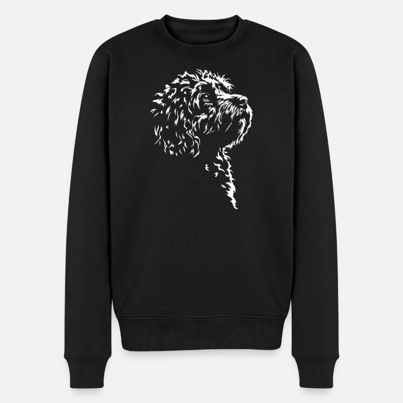 Cavapoo Silhouette Chien Wilsigns - Pull Premium bio Homme - noir