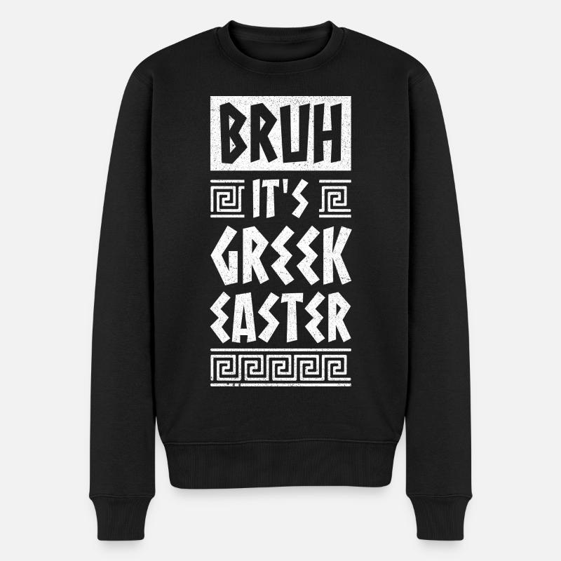 Mec, c’est Pâques orthodoxe grec - Pull Premium bio Homme - noir