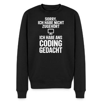 Entschuldigung Coding Kopf - Männer Premium Bio Pullover - Schwarz - Vorne - Nico (187cm)