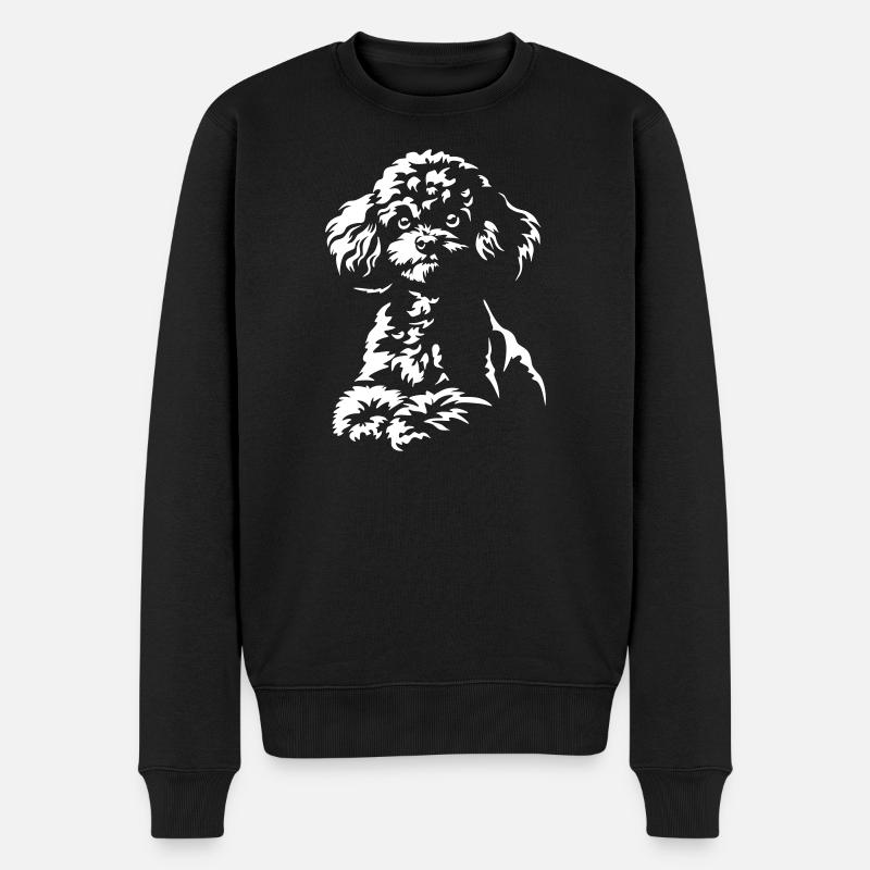 Pudel "Black Edition" - Männer Premium Bio Pullover - Schwarz