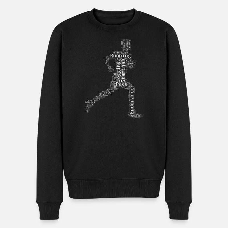 Geschenkidee für einen Running mit Running - Männer Premium Bio Pullover - Schwarz