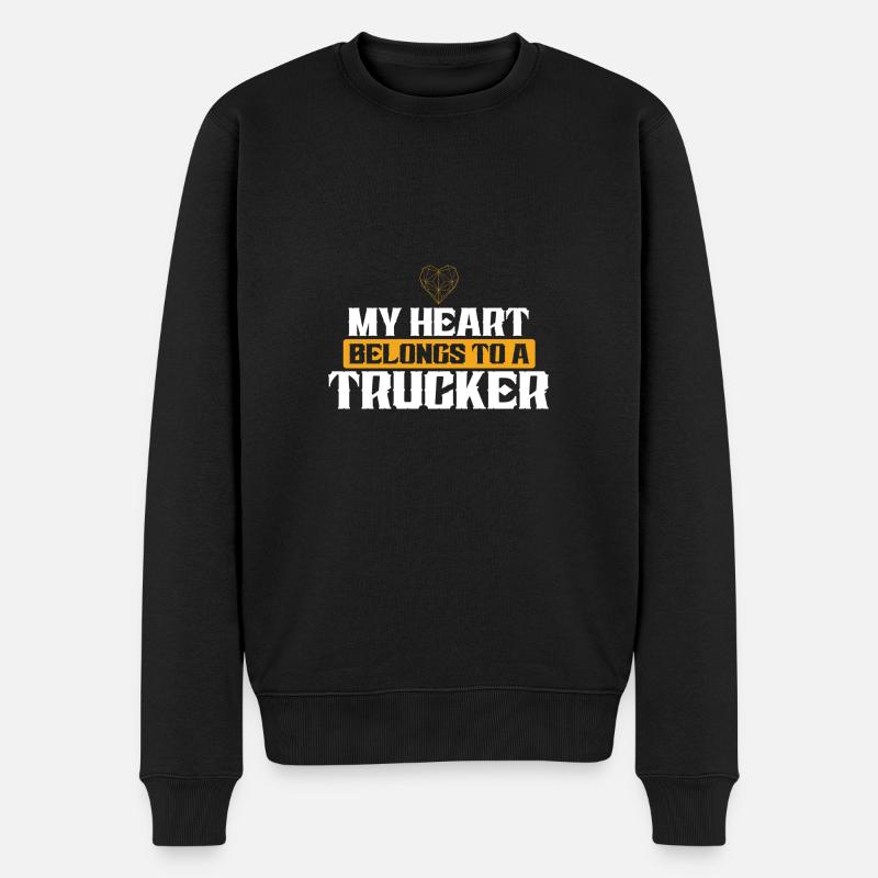 Cœur Trucker Love - Pull Premium bio Homme - noir