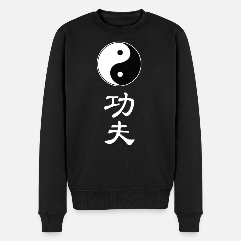 tao kung fu - Männer Premium Bio Pullover - Schwarz