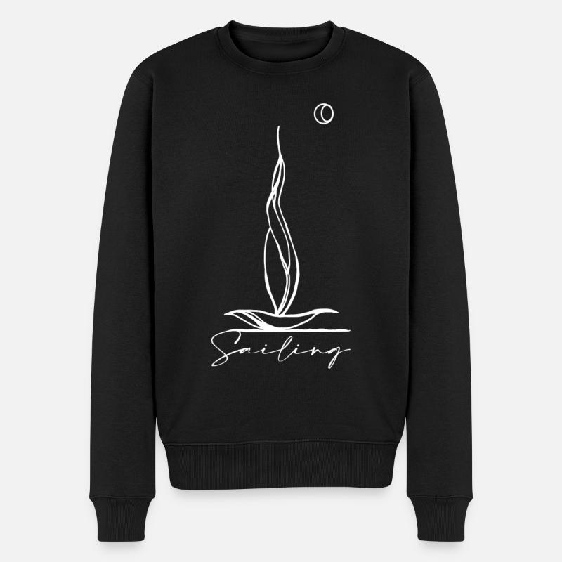 Sailing - Männer Premium Bio Pullover - Schwarz