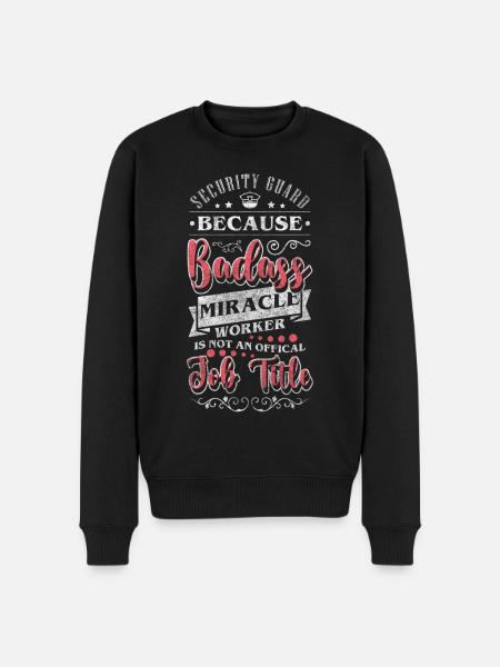Security guard protection sarcasm professional - Men's Premium Organic Jumper - black