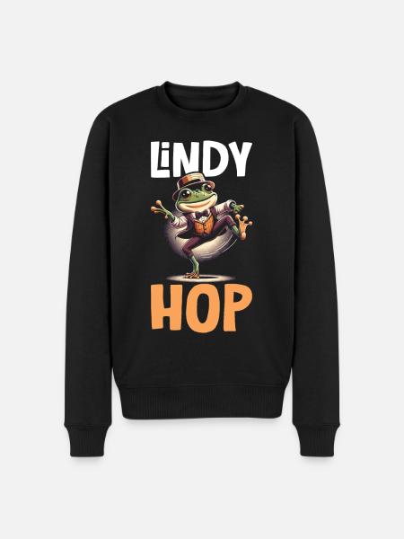 Lindy Hop Dancer Swinging Dancing Swing Dance - Men's Premium Organic Jumper - black